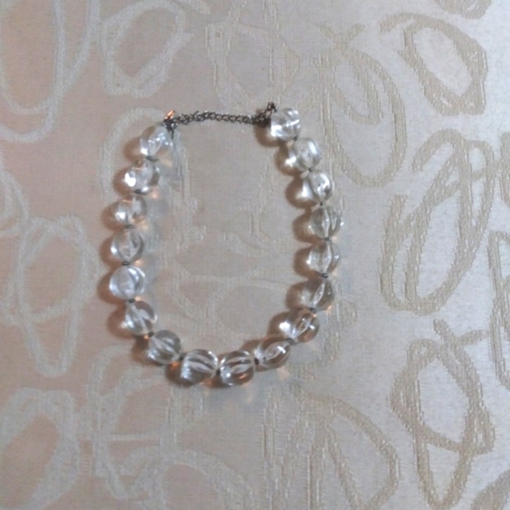 A beautiful clear beaded necklace